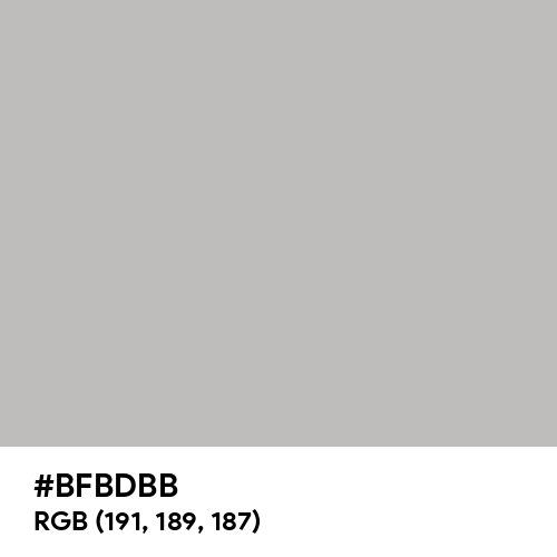 Gray (X11) (Hex code: BFBDBB) Thumbnail