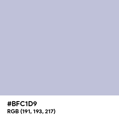 Lavender Gray (Hex code: BFC1D9) Thumbnail