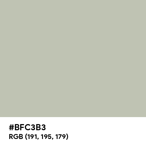 Gray (X11) (Hex code: BFC3B3) Thumbnail