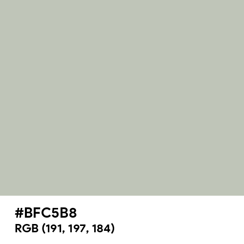 Gray (X11) (Hex code: BFC5B8) Thumbnail