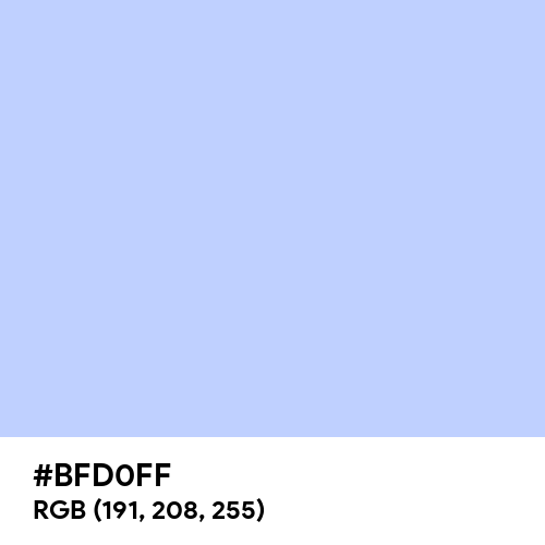 Lavender Blue (Hex code: BFD0FF) Thumbnail