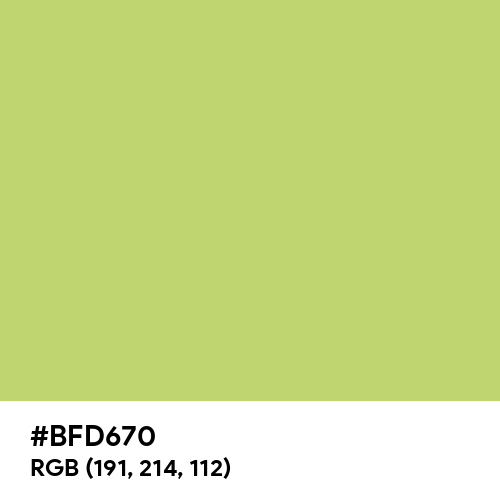 Chinese Green (Hex code: BFD670) Thumbnail