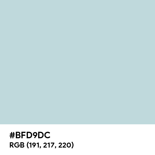 Columbia Blue (Hex code: BFD9DC) Thumbnail