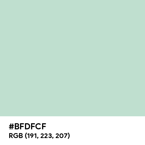 Green Off White (Hex code: BFDFCF) Thumbnail