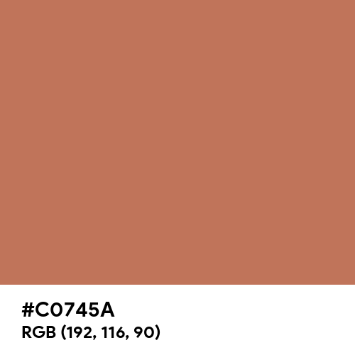 Copper Red (Hex code: C0745A) Thumbnail