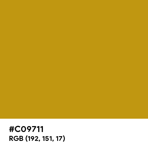 Golden (Hex code: C09711) Thumbnail