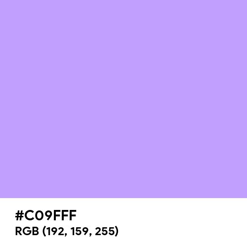 Pale Violet (Hex code: C09FFF) Thumbnail