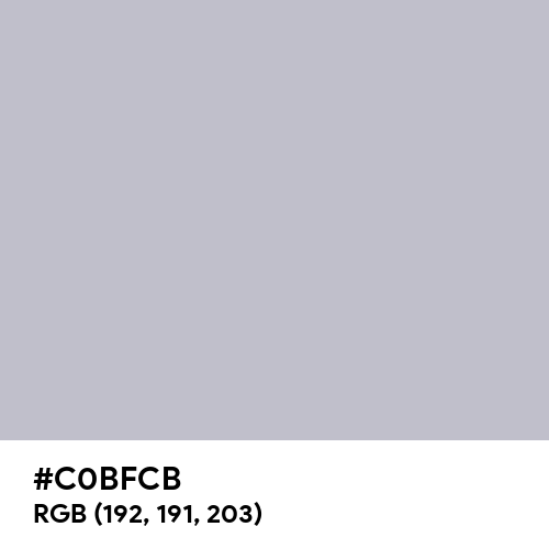 Lavender Gray (Hex code: C0BFCB) Thumbnail