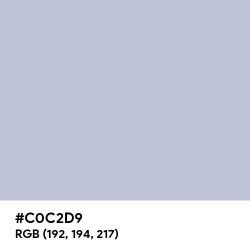 Lavender Gray (Hex code: C0C2D9) Thumbnail