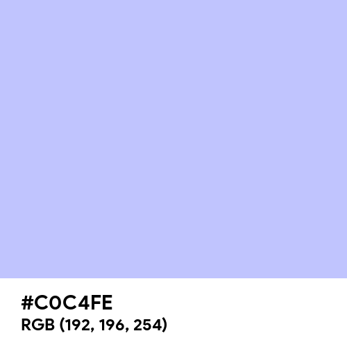 Lavender Blue (Hex code: C0C4FE) Thumbnail