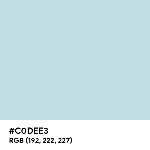 Columbia Blue (Hex code: C0DEE3) Thumbnail
