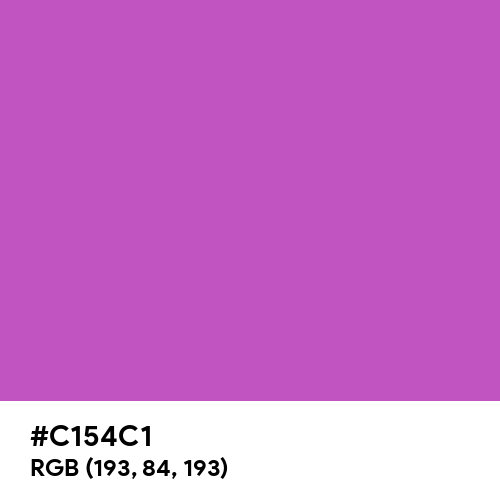 Deep Fuchsia (Hex code: C154C1) Thumbnail