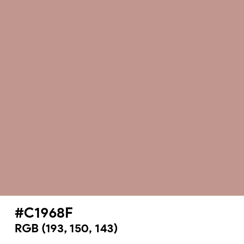 Rosy Brown (Hex code: C1968F) Thumbnail