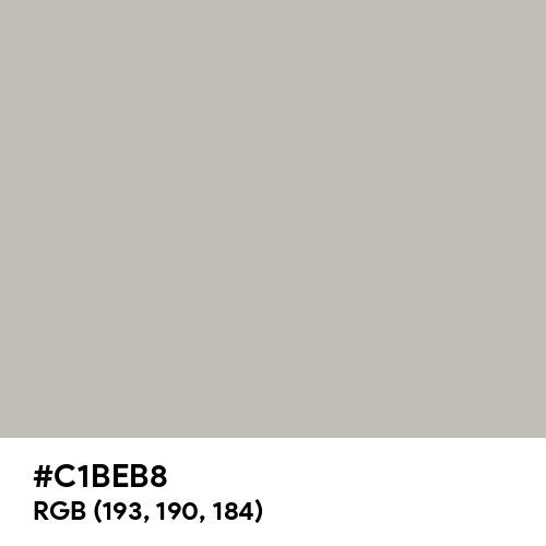 Gray (X11) (Hex code: C1BEB8) Thumbnail