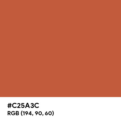 Orange Rust (Hex code: C25A3C) Thumbnail