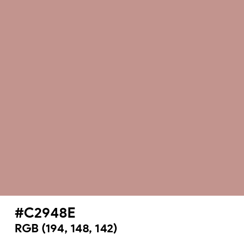 Rosy Brown (Hex code: C2948E) Thumbnail