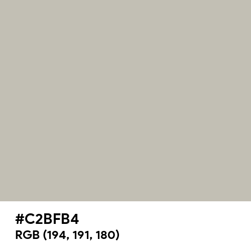 Pale Silver (Hex code: C2BFB4) Thumbnail