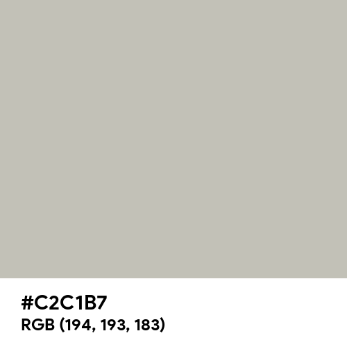 Pale Silver (Hex code: C2C1B7) Thumbnail