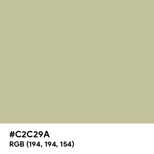 Pale Olive (Hex code: C2C29A) Thumbnail