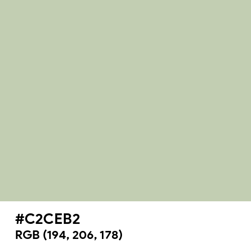 Pale Silver (Hex code: C2CEB2) Thumbnail