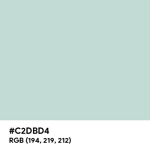 Columbia Blue (Hex code: C2DBD4) Thumbnail