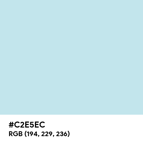 Columbia Blue (Hex code: C2E5EC) Thumbnail