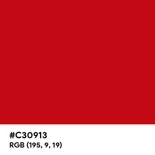 Intense Red (Hex code: C30913) Thumbnail