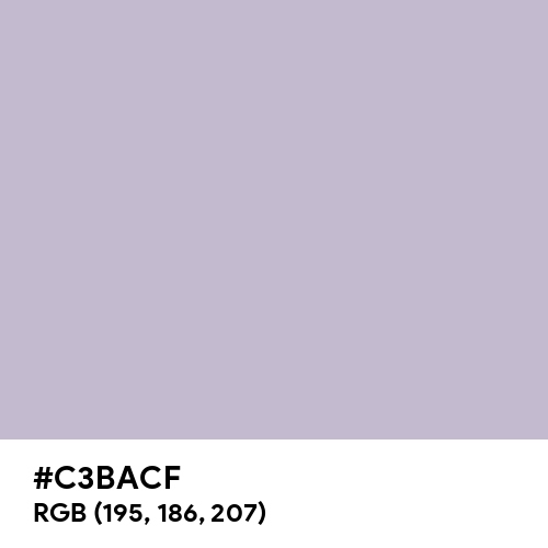 Lavender Gray (Hex code: C3BACF) Thumbnail
