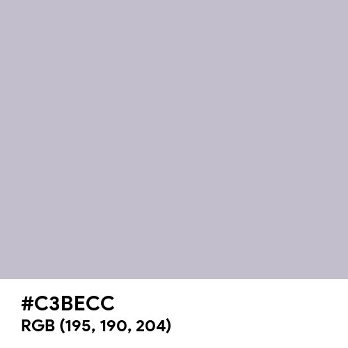Lavender Gray (Hex code: C3BECC) Thumbnail