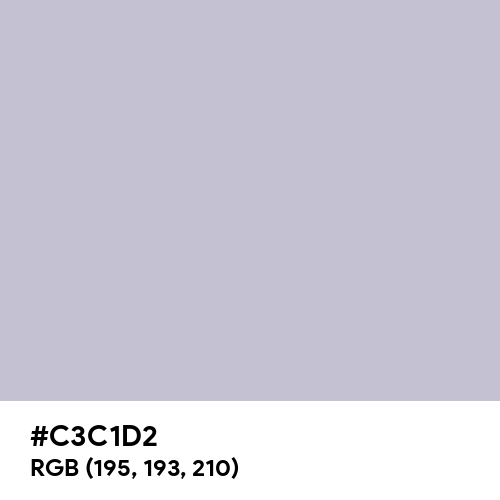 Lavender Gray (Hex code: C3C1D2) Thumbnail