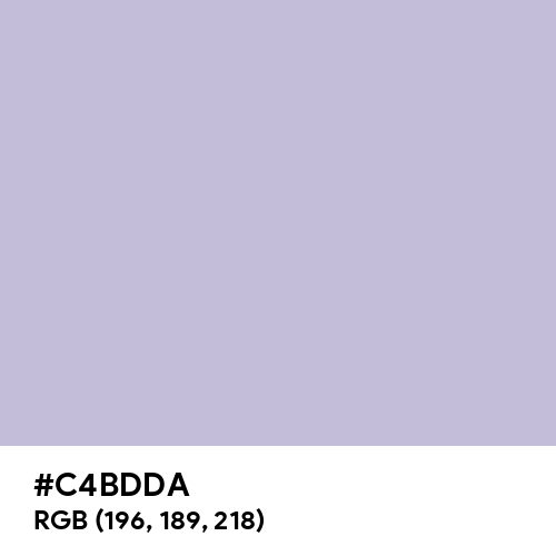 Lavender Gray (Hex code: C4BDDA) Thumbnail