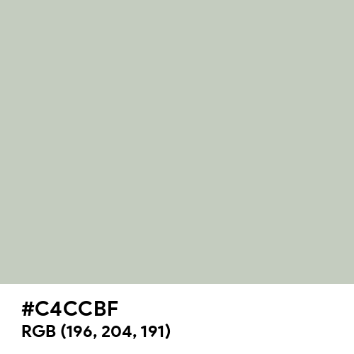Pastel Gray (Hex code: C4CCBF) Thumbnail