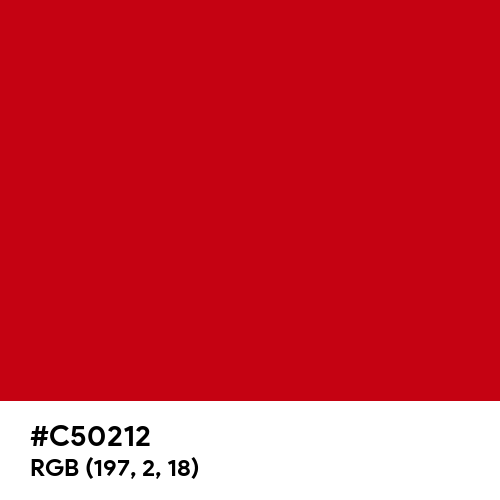 Sport Red (Hex code: C50212) Thumbnail