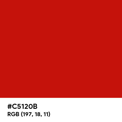 Super Red (Hex code: C5120B) Thumbnail