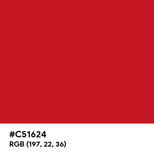 Philippine Red (Hex code: C51624) Thumbnail