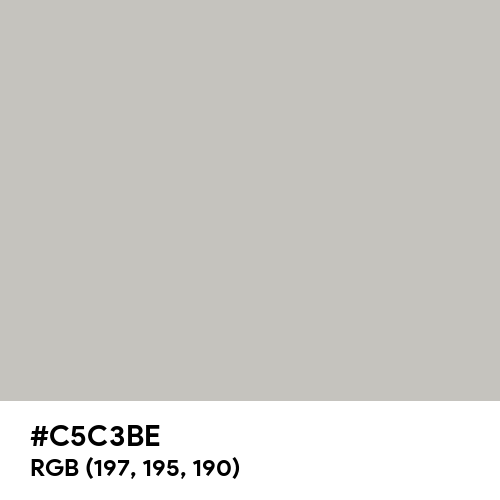 Pale Silver (Hex code: C5C3BE) Thumbnail