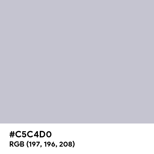 Lavender Gray (Hex code: C5C4D0) Thumbnail