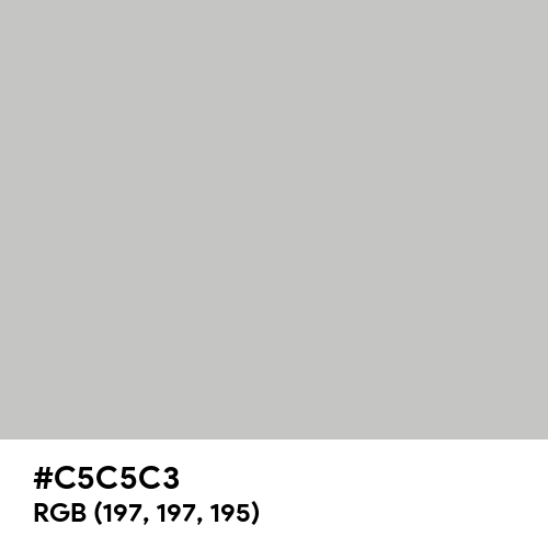 Rainbow Grey (Hex code: C5C5C3) Thumbnail