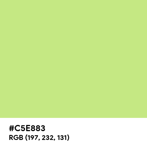 Yellow-Green (Crayola) (Hex code: C5E883) Thumbnail