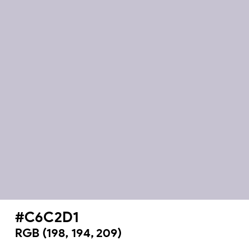 Lavender Gray (Hex code: C6C2D1) Thumbnail