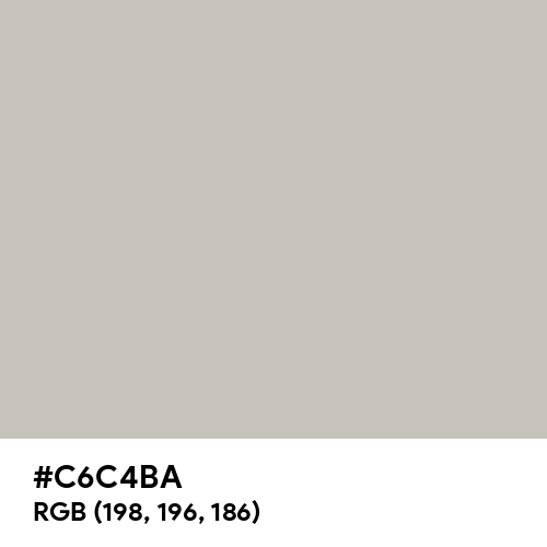 Pale Silver (Hex code: C6C4BA) Thumbnail