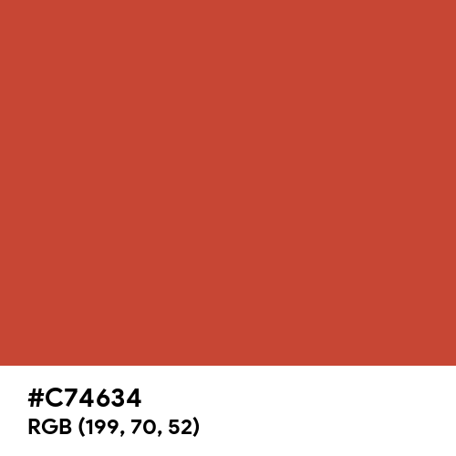 Oracle Red (Hex code: C74634) Thumbnail