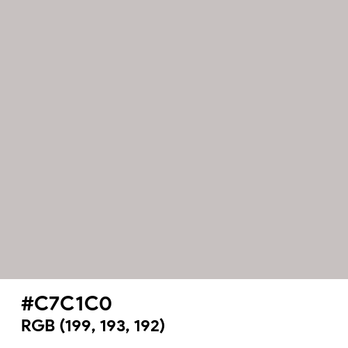 Pale Silver (Hex code: C7C1C0) Thumbnail
