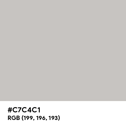 Pale Silver (Hex code: C7C4C1) Thumbnail