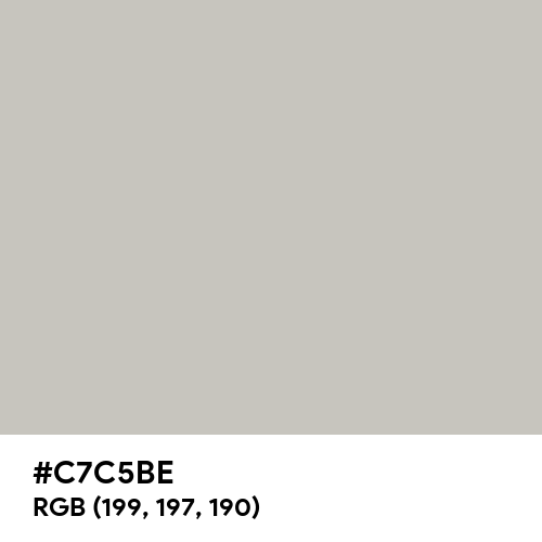 Pale Silver (Hex code: C7C5BE) Thumbnail