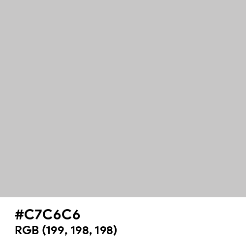 Shiny Gray (Hex code: C7C6C6) Thumbnail