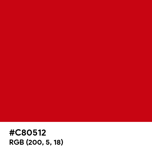 Ultra Red (Hex code: C80512) Thumbnail