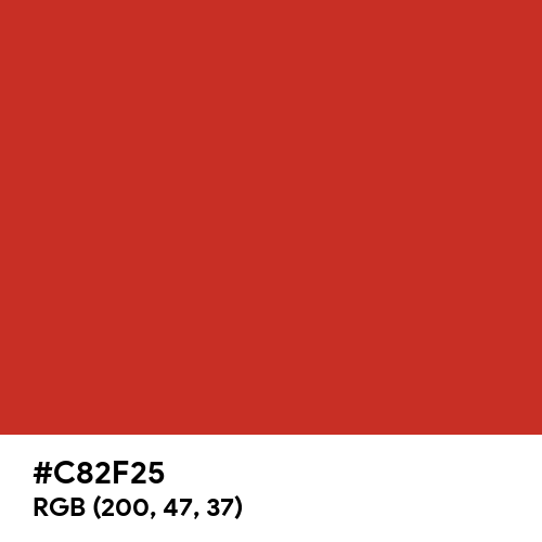 Catholic Red (Hex code: C82F25) Thumbnail