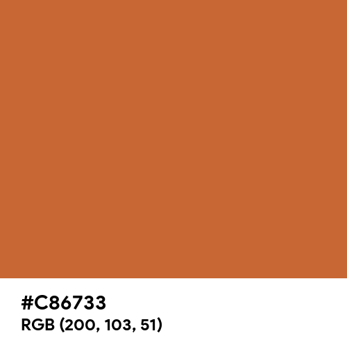 Burnt Orange (Pantone) (Hex code: C86733) Thumbnail