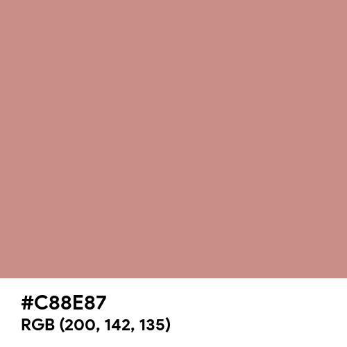 Rosy Brown (Hex code: C88E87) Thumbnail